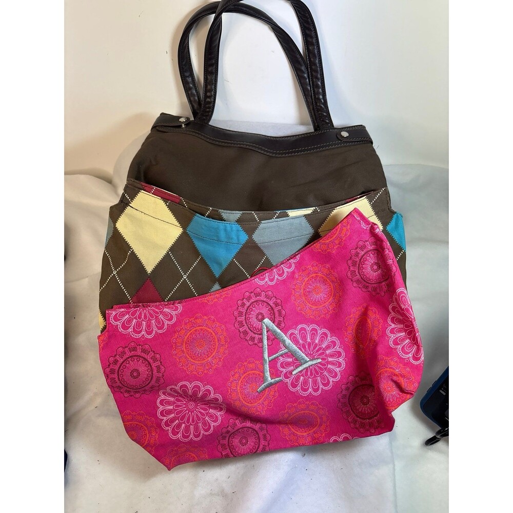Thirty-One Skirt Brown Purse with Two Skirts